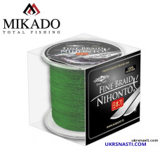 Плетеный шнур Mikado Nihonto Fine Braid размотка 300м зелёный Акционная цена!!!